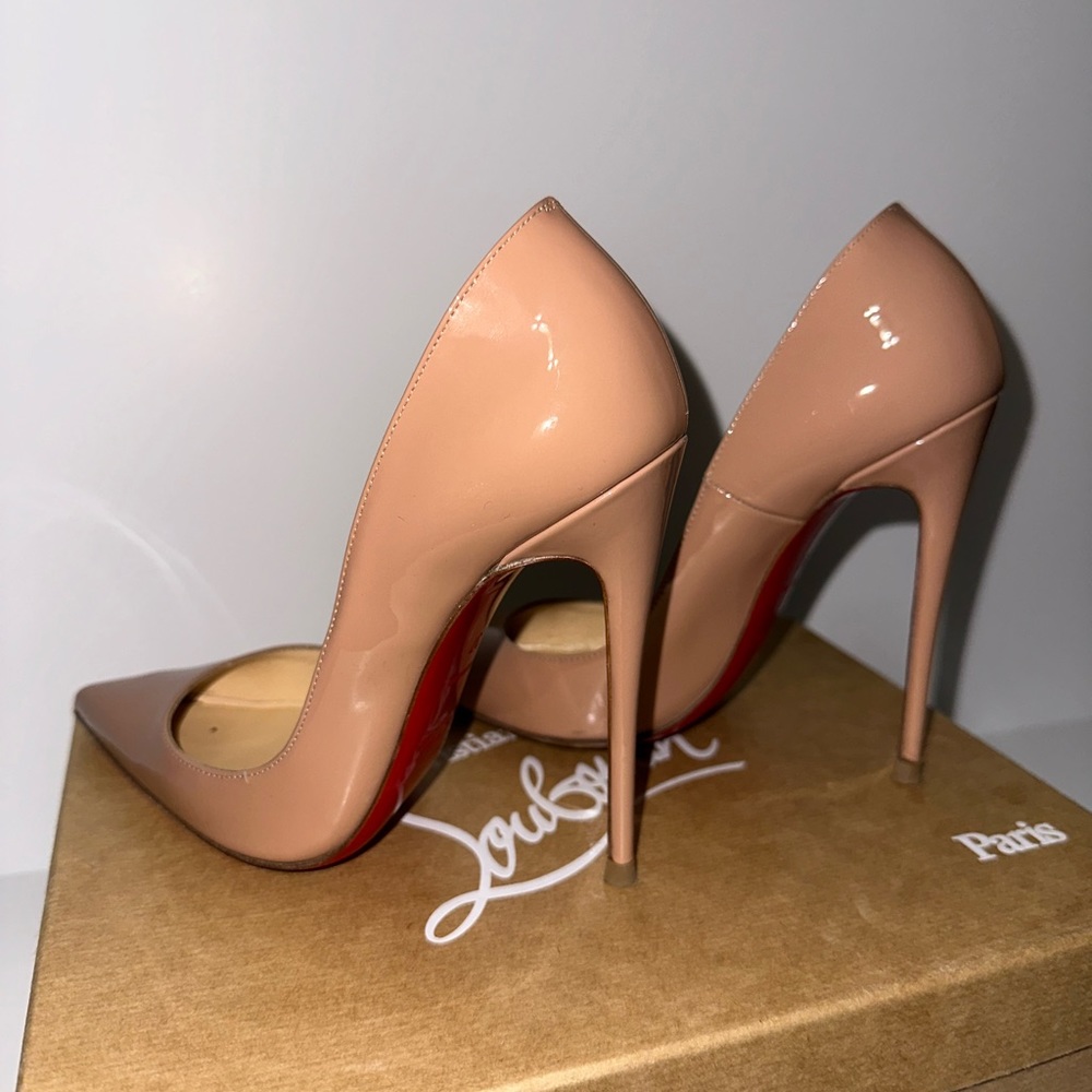 Christian Louboutin Size 37 Nude SO KATE 120mm pointy toe